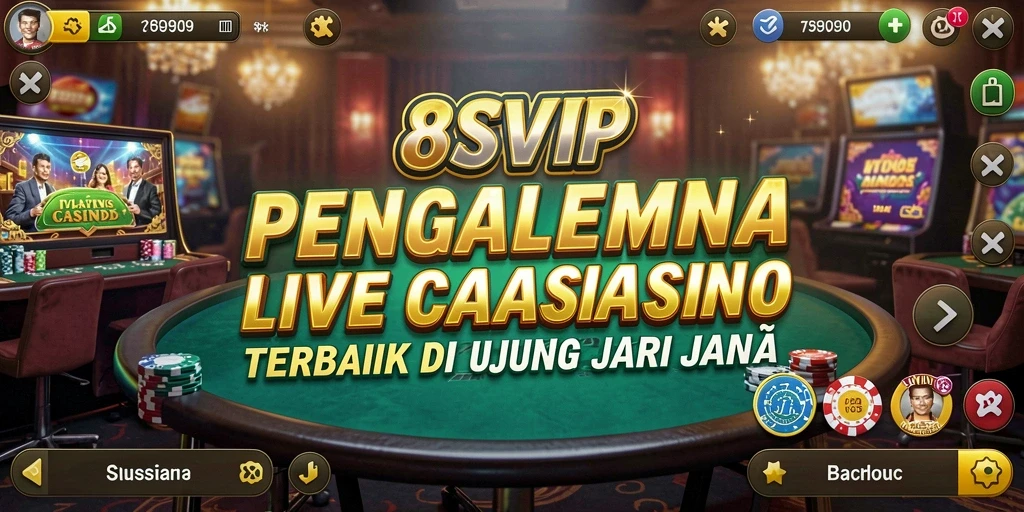Tampilan gameplay Live Casino 8SVIP dengan dealer langsung yang profesional.
