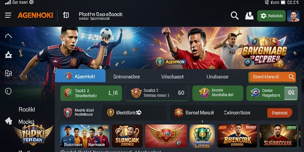 Tampilan antarmuka AGENHOKI saat bermain sportsbook.