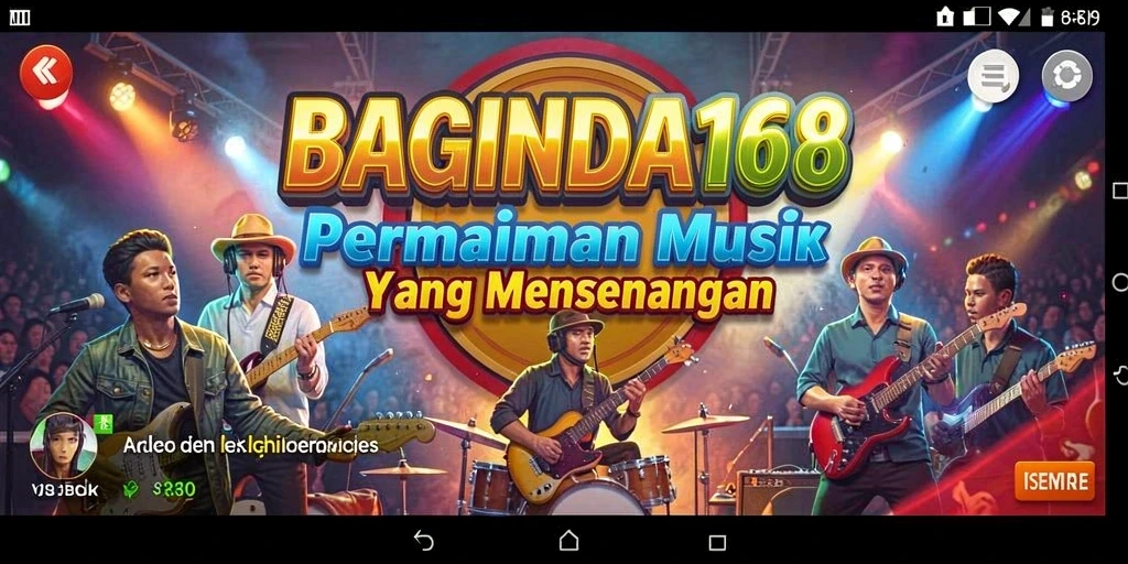 Tampilan gameplay BAGINDA168 yang menarik saat bermain musik.