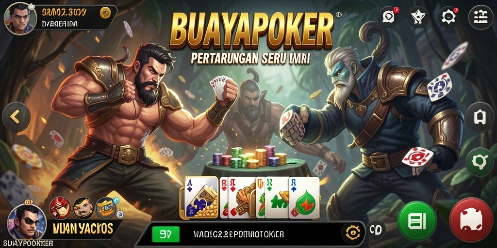 Gameplay seru saat bertarung dalam BUAYAPOKER.