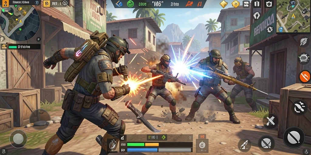 Tampilan menegangkan dari gameplay Battle Royale FW66 yang penuh aksi.