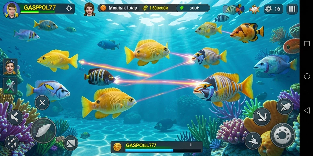 Tangkapan layar menunjukkan gameplay seru Tembak Ikan GASPOL77.