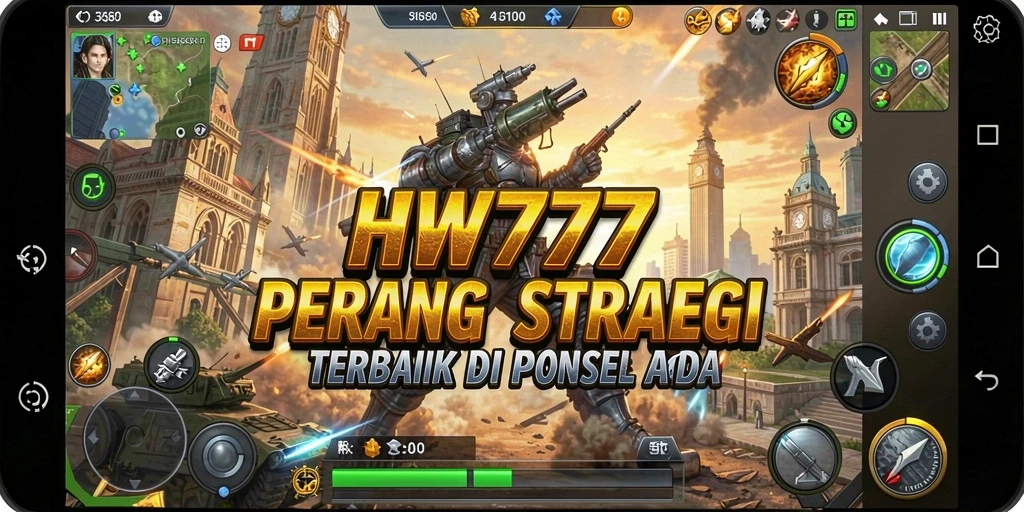 Tampilan screenshot HW777 menampilkan pertarungan strategis yang intens.