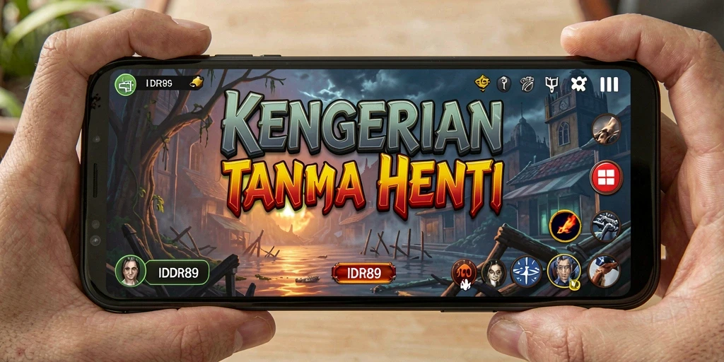 Screenshot gameplay IDR89 menampilkan suasana Horror yang mencekam.