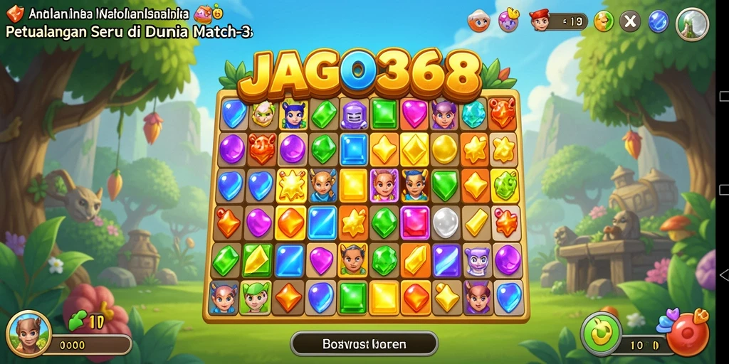 Tampilan gameplay menarik dari JAGO368, penuh warna dan tantangan.