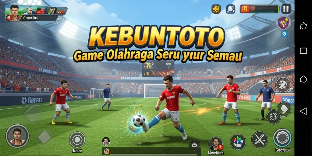Tampilan gameplay seru KEBUNTOTO dengan berbagai olahraga.