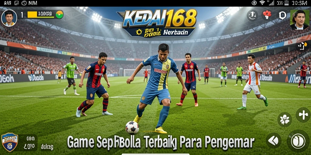 Tampilan screenshot KEDAI168 dengan gameplay sepak bola yang seru.