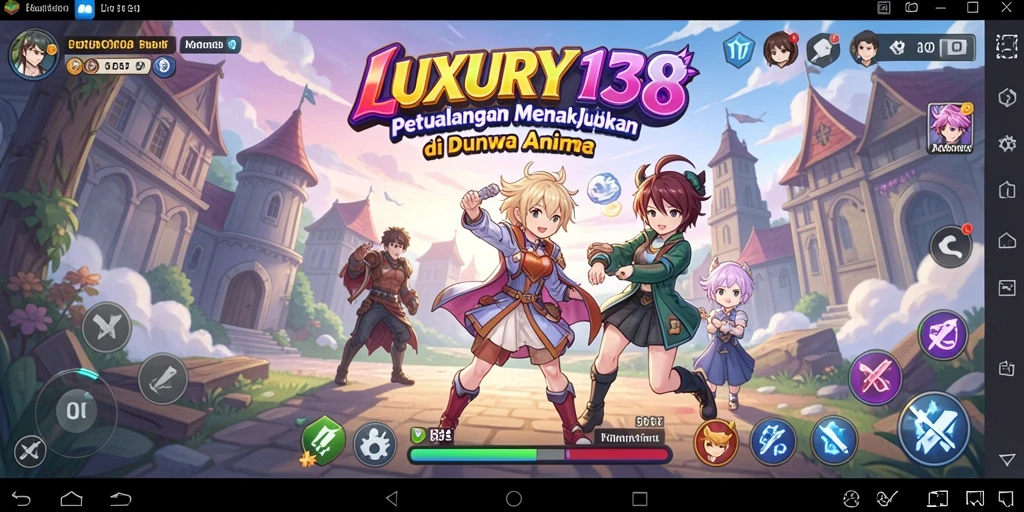 Tampilan menakjubkan dari gameplay LUXURY138 dengan karakter anime.