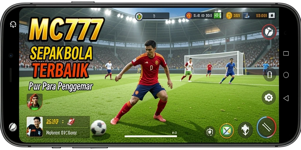 Tampilan menarik dari gameplay sepak bola MC777 dengan aksi seru di lapangan.