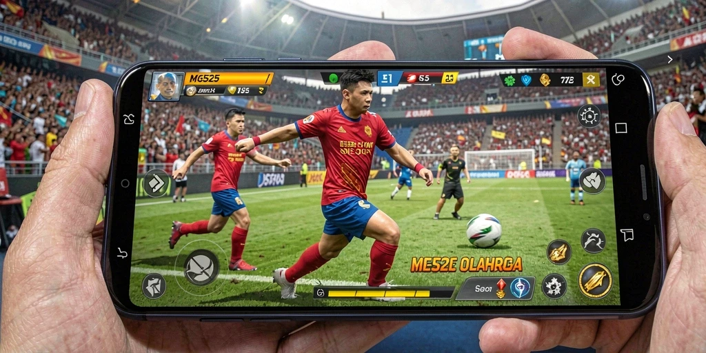 Tampilan gameplay MG525 dengan karakter yang beraksi di lapangan.