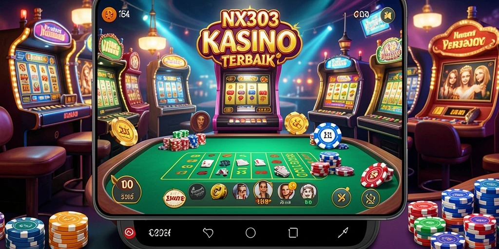 Gambar menampilkan gameplay interaktif dari NX303 dengan grafis menarik.