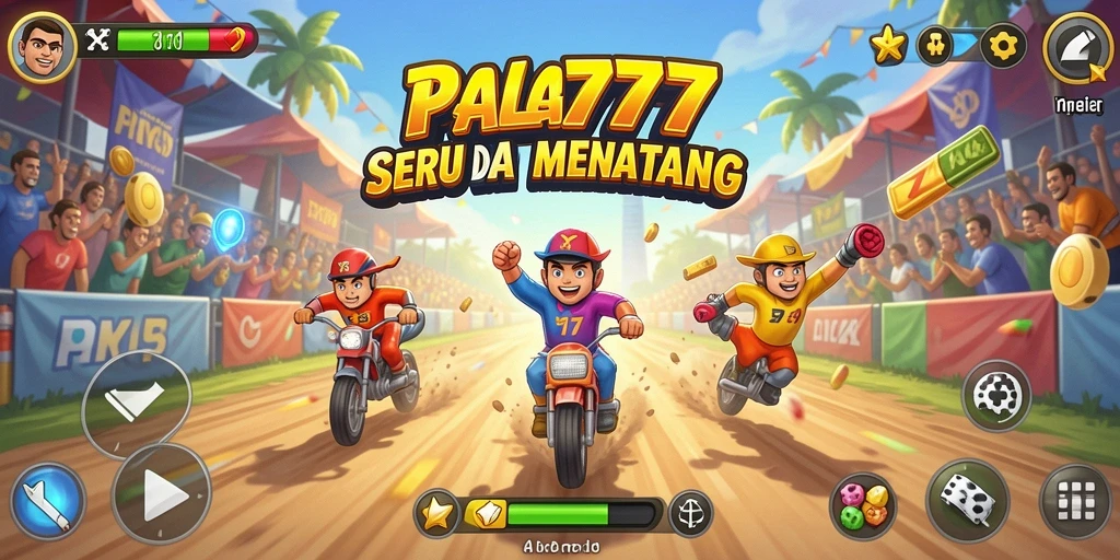 Tampilan gameplay seru dengan mobil balap yang mendebarkan.