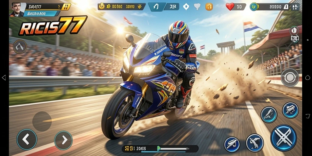 Tampilan gameplay RICIS77 yang mendebarkan dan penuh aksi.