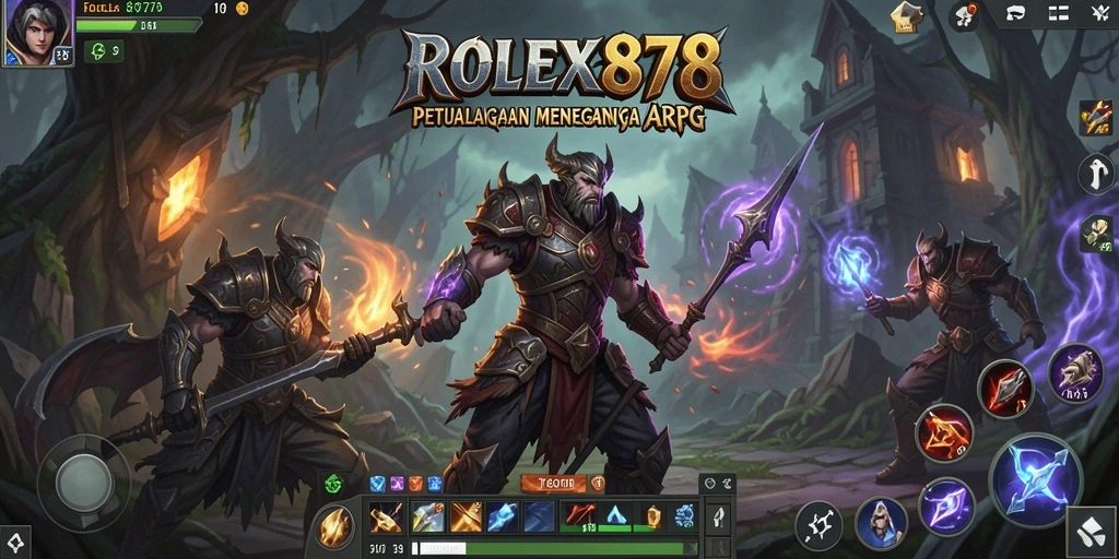 Tangkapan layar utama gameplay ARPG dari ROLEX878 yang menarik.