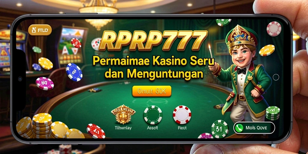 Screenshot utama RPRP777 menampilkan keasyikan bermain di dunia Kasino.