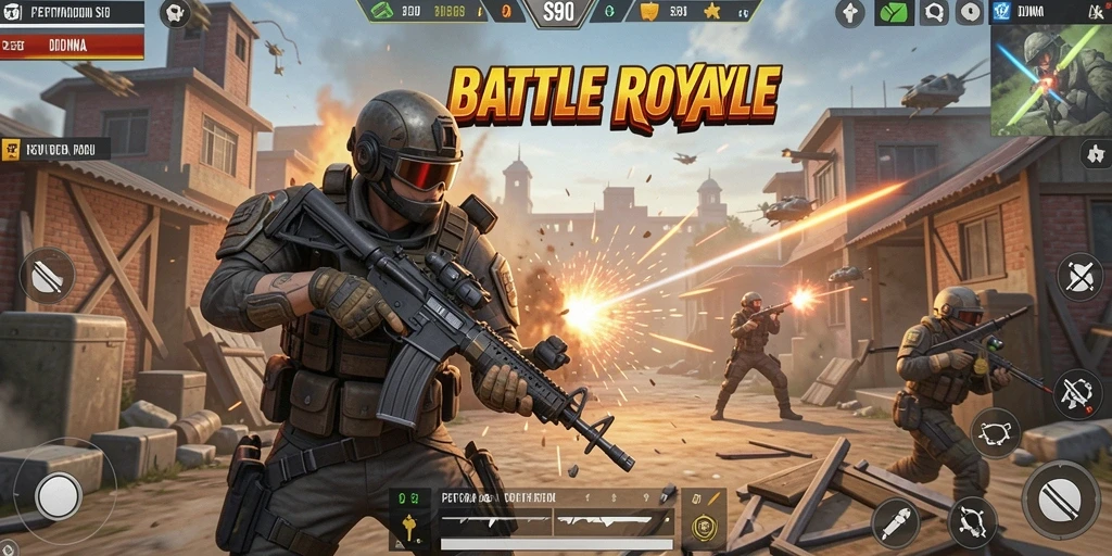 Screenshot menunjukkan pertempuran seru dan strategis dalam S80.
