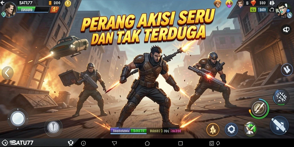 Screenshot dari gameplay SATU77 yang intens dan penuh aksi.