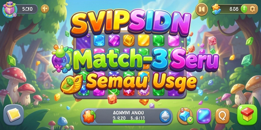 Tampilan gameplay seru SVIPSIDN dalam aksi Match-3.
