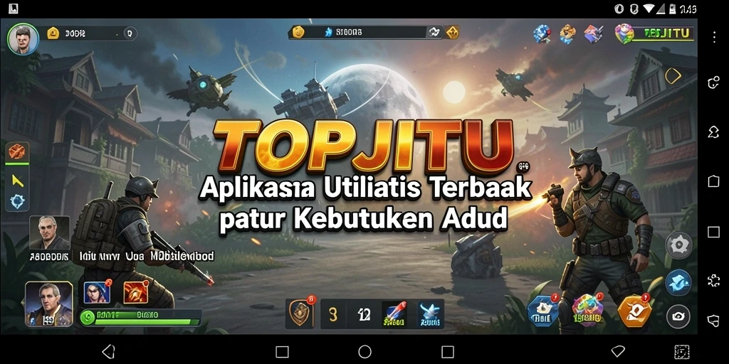 Tampilan antarmuka utama aplikasi TOPJITU yang user-friendly dan intuitif.