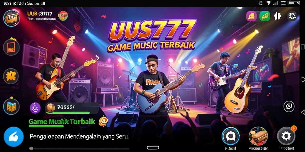 Tampilan gameplay menarik dengan berbagai tantangan musik.