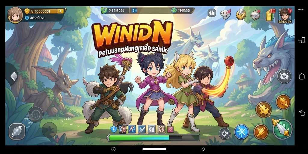 Tampilan gameplay WINIDN yang menarik dan penuh aksi.